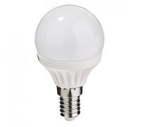 Bombilla esférica LED 5W E14 Luz cálida 3000ºK 350Lm.