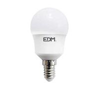 BOMBILLA ESFERICA LED E14 8,5W 940lm 6400K LUZ FRIA Ø4,5x8,7cm EDM