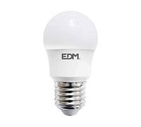 BOMBILLA ESFERICA LED E27 8,5W 940lm 3200K LUZ CALIDA Ø4,5x8,6cm EDM