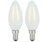 Bombilla Filam. LED, E14, 470lm Remp. 40W, Amp. Negro MTE , Blc Chd , 2p