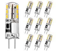 Bombilla G4 LED 12V, 1.2W Capsule LED Ealentquive a 10W Bombillas Halógenas, Blanco Cálido 3000k, 180LM, Sin Parpadeo, Ángulo de Haz de 360°, No Regulable, Paquete de 10