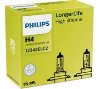 PHILIPS LongerLife H4 12V Bombilla del faro Set 12342ELC2