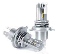 Bombilla H4 LED Coche, 6500K Blanco Luces CREE Chip Todo en uno Luz Lampara, DC 12V-24V Faros de Carretera y Haz Bajo Kit de Reemplazo. [Garantía de 2 años]