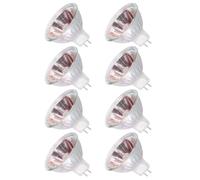 Bombilla Halogena GU5,3 12V 20W, MR16, Paquete de 8 Reflector Halógeno Foco, 2700K Blanco Cálido Bombilla Halógena Reflectora, para Lluminación de Riel