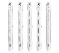 Bombilla Halógena Lineal R7S 118MM 300W Regulable, 220-240V, 4500LM Blanco Cálido 2700K, Halogena R7S J118 para Iluminación del Paisaje, Lámpara de Pared, Luz de Trabajo de Seguridad, Paquete de 5