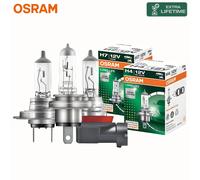 Bombilla Halógena OSRAM H1 H3 H4 H7 H11 HB3 HB4 HIR2 de Larga Duración para Auto, Lámpara Delantera Original 9005 9006 9012 12V 3200K Blanca, Bombilla Blanca Resistente para Faros Antiniebla