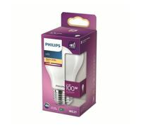 Philips - Bombilla LED Cristal, 100W, E27, Estándar, Mate, Luz Blanca Cálida, No Regulable