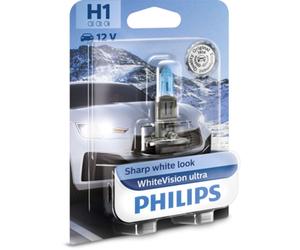 Bombilla halógena PHILIPS H1 WhiteVision Ultra 12V, 55W