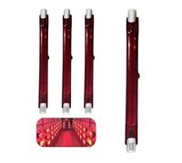 Bombilla Halógena R7S 118mm 500W Regulable Lámpara infrarroja 500LM, Bombilla de Calor de Cuarzo Sin Parpadeo, 118mm R7S Bombillas de Calentamiento Rojo, Lámpara Reflectora Incandescente Lineal