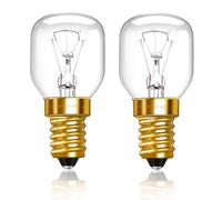 Bombilla Horno E14 Regulable, Resistente a 300°C, 29x58mm, 360LM 2700K Blanco Cálido, AC 220-240V, Bombillas E14 para Horno, Microondas, Nevera, Lámpara de sal, 2 Piezas