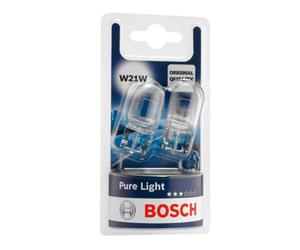 Bombilla incandescente BOSCH W21W Pure Light 12V/21W, 2 Pieza