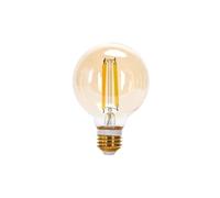 Bombilla inteligente G80 de filamento 6W CCT con Bluetooth Mesh, ideal para ambientes regulables y control remoto.