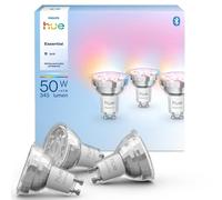 Bombilla inteligente GU10, Bluetooth, Multicolor, 345 lm, compatible Alexa/Google/HomeKit, pack 3
