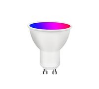 Bombilla Inteligente, GU10 Control De Voz WiFi Regulable RGB CW Control Remoto Que Cambia De Color 9W Bombilla LED 2700-6500K Trabaja con Google Assistant Alexa,RGB 220v