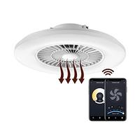 Muvit iO Lámpara Superficie Techo WIFI Blanco CCT con Ventilador y Compatible con Asistentes de Voz 600x170mm