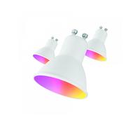 Bombilla inteligente - Muvit iO MIOPAK006, Pack de 3, 5.5 W, 400 lm, RGB + CCT [EEK: F]