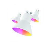 Bombilla inteligente - Muvit iO MIOPAK006, Pack de 3, 5.5 W, 400 lm, RGB + CCT