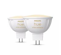 Philips Hue - Bombilla LED Inteligente MR16, GU5.3, Luz Blanca de Cálida a Fría, regulable, 5.1W, Compatible con Amazon Alexa (Echo, Echo Dot) - Pack de 2 Bombillas LED inteligentes