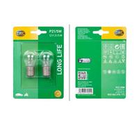 Bombilla Intermitente 12 V 5 W P21/5W BAY15d HELLA Clara