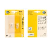 Bombilla Intermitente W5W 12V 5W Transparente HELLA Halógena 2 uds
