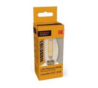 Bombilla led kodak filamento cristal vela c37 - e14 - 470lm - calido 3000k - 4w=40w - no regulable