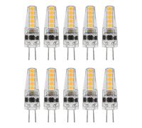 Bombilla LED 10pcs G4 BI BI 2W 12-24V lampwick 2700k luz para lámpara de mesa de lámpara de techo (blanco cálido)