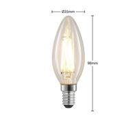 Bombilla LED Arcchio, filamento, tipo vela, E14, 4 W, transparente EC:EPREL:979753