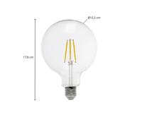 Bombilla LED Arcchio Globe G125 E27, 3,8 W, 2700 K, con filamento EC:EPREL:1469851