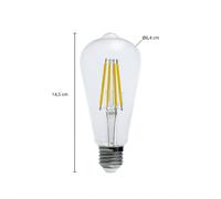 Bombilla LED Arcchio Rustika E27, 3,8 W, 3000 K, 806 lm, transparente True