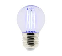 Bombilla LED azul Déco filamento 3 W E27 Esférica