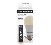 Bombilla LED Blaupunkt Clásica A65, lámpara LED, base de rosca E27, 18W, sustituye de 180W, blanco cálido 2700K, luz amarilla, no regulable, 1980 lúmenes, interior exterior, 1 unidad (paquete de 1)