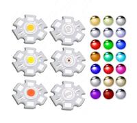 Bombilla Led Chip 10 Uds. 1W 3W 5W Chip Led De Alta Potencia Cob Blanco Frío Cálido Rojo Verde Azul Espectro Completo 660Nm 440Nm Cuentas De Luz Lámpara De Acuario Para Cultivo,Rojo Intenso 660 Nm,3