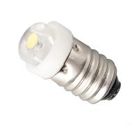 Bombilla LED de 0,5 W 6000 K con base E10 para linterna, uso de antorcha de 3 V, 4,5 V y 6 V CC y distribución de haz de 180 grados (4,5 V)
