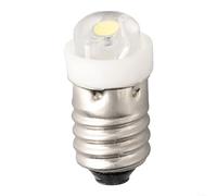 Bombilla LED de 0,5 W 6000 K con base E10 para linterna, uso de antorcha de 3 V, 4,5 V y 6 V CC, y distribución de haz de 180 grados (3 V)