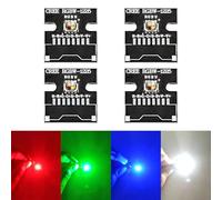 Bombilla LED de chip de 12w RGBW 4 en 1 de alta potencia, módulo LED píxeles luz pequeños LED Lampon aluminio disipador de calor placa PCB, bombilla LED COB para foco de luz Pinspot (paquete de 4)