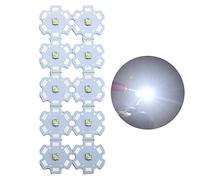 Bombilla LED de chip de 3v 3w, color blanco frío, de alta potencia, módulo LED, píxeles, luz LED pequeña, disipador de calor de aluminio, PCB Bob, foco LED para foco de luz Pinspot (paquete de 10)