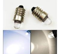 Bombilla LED de luz blanca cálida para linterna o faro, E10, 3V, 1A, 6000 K, Blanco+blanco cálido, 4 piezas