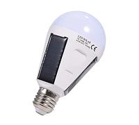 Bombilla LED de panel solar, E27 con IP65, portátil, impermeable, interior/exterior, 6500k, senderismo al aire libre, bombilla de iluminación para tienda de campaña(7W)