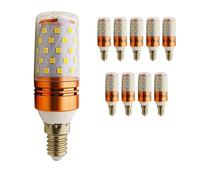 Bombilla LED E14 de 12W, Blanco frío 6000K, bombillas de tornillo Edison E14, equivalente a bombilla halógena de 100W y 120W, bombillas LED de maíz E14 1000lm, CA 220V 230V 240V 2835 SMD (10 piezas)