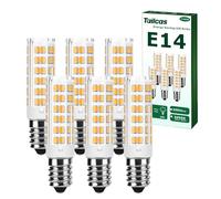 Bombilla LED E14 de 5W, Blanco Cálido 3000K Maíz LED Bulbo, Equivalente Bombilla Incandescente 50W, E14 Tornillo Edison Pequeño Bombillas LED, 500 Lúmenes No Regulable Sin Parpadeo, Pack 6 Unidades