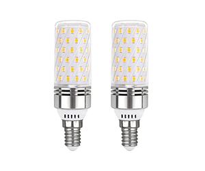 Bombilla LED E14 de maíz de 12 W, color blanco natural, 4000 K, 1450 lm, 230 V, E14 de 100 W, equivalente a bombillas halógenas de tornillo pequeño, no regulable, 2 unidades