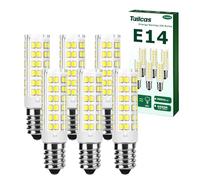 Bombilla LED E14 Luz Blanca Fría 6000K, 5W Lámpara de Maíz E14 LED, Equivalente Bombillas Halógeno 50W, Pequeño Tornillo de Edison Bombillas, No Regulable Lámpara para Domésticos, Paquete de 6