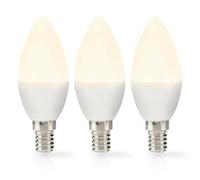 Bombilla LED E14 | Vela | 4.9 W | 470 lm | 2700 K | Blanco Cálido | Escarchado | 3 uds.