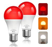 Bombilla LED E27 Luz Roja Nocturna Melatonina, 3 en 1 Bombillas 7W | Bombilla Luz Roja para Dormir 625nm + Luz Calida 1800K + Blanca Natural 4000K, 0% Luz Azul Bombillas para Bebé, Descansar