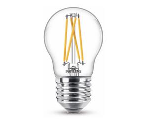 Bombilla LED E27 Philips WarmGlow filamento bola luz cálida (1.8W)