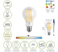 Bombilla led filamento standar rosca e27. 18 watt. equivale a 130 watt