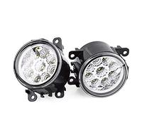 Bombilla Led Foco Antiniebla Redondo de 9 LED para Coche, Luz Diurna DRL