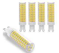 Bombilla LED G9, 12W G9 LED Lámparas 1200LM Not Dimmable, Equivalente a lámpara halógena de 100W, AC 220-240V Sin Parpadeo 5PCS,Cold white 6000k