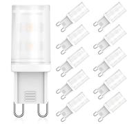 Bombilla LED G9 de 2W de repuesto para bombilla halógena G9, 25 W, 20 W, G9, luz blanca cálida, 2700K, CA 230V, CRI 85+, sin parpadeo, ángulo de 360 grados, no regulable, paquete de 10 unidades