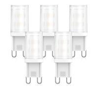 Bombilla LED G9 de 2W de repuesto para bombilla halógena G9, 25 W, 20 W, G9, luz blanca cálida, 2700K, CA220 V-240V, bombilla LED G9, CRI 85+, sin parpadeo, ángulo de 360 grados, no regulable